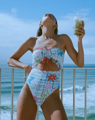 Lottie Hall Sommer-Bandeau-Badeanzug