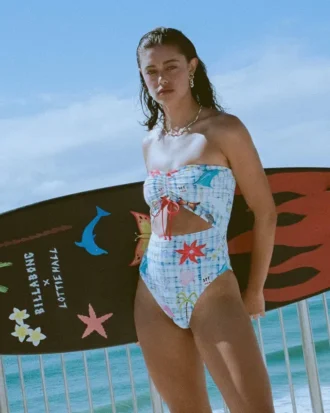 Lottie Hall Sommer-Bandeau-Badeanzug