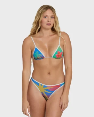 Midnight Tropics Mini Slide Triangle Bikini-Oberteil