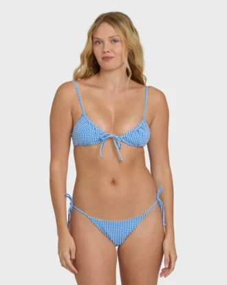 Mini Wave Check Cara Bralette Bikini-Oberteil