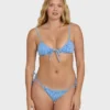 Mini-Wave-Check-Tanga-Bikinihose mit seitlichen Bändern