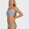 Mini-Wave-Check-Tanga-Bikinihose mit seitlichen Bändern