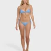Mini-Wave-Check-Tanga-Bikinihose mit seitlichen Bändern