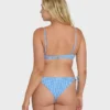 Mini-Wave-Check-Tanga-Bikinihose mit seitlichen Bändern