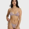 Mini Wave Check Teagan Bralette Bikini-Oberteil