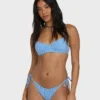 Mini-Wellenkariertes Helena-Bikinioberteil mit Bügel
