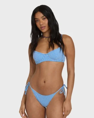 Mini-Wellenkariertes Helena-Bikinioberteil mit Bügel