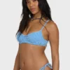 Mini-Wellenkariertes Helena-Bikinioberteil mit Bügel