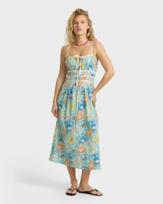 Palm Grove Midi-Kleid