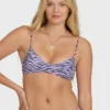 Pretty Wild Ruched V Bralette Bikini-Oberteil