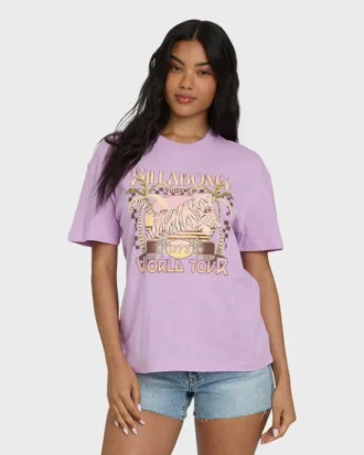 Reach High Kurzarm-Strick-T-Shirt mit Grafik