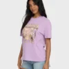Reach High Kurzarm-Strick-T-Shirt mit Grafik