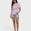 Reach High Kurzarm-Strick-T-Shirt mit Grafik