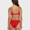 Rising Tide Ruched V Bralette Bikini-Oberteil