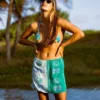 Rock mit Wave-Washed-Print Rock mit Wave-Washed-Print