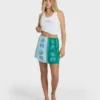 Rock mit Wave-Washed-Print Rock mit Wave-Washed-Print
