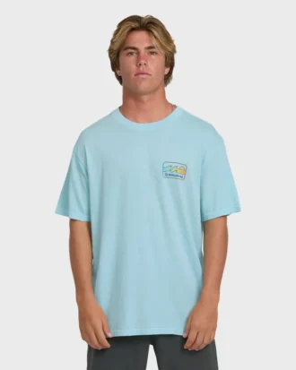 Runner Wave Washed Premium-Kurzarm-T-Shirt aus Baumwolle