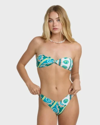 Salty Waves Twist Bandeau-Bikinioberteil