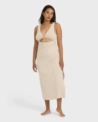 Slides Midi-Strickkleid