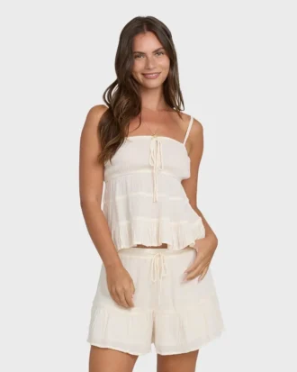 Sol Mate Mini-Shorts aus gewebtem Stoff