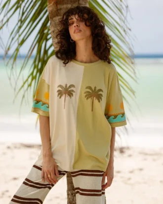 Split Palm Kurzarm-T-Shirt