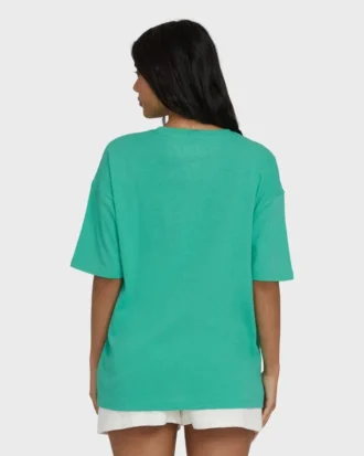 Summer Heat Kurzarm-Strick-T-Shirt mit Grafikdruck