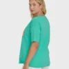 Summer Heat Kurzarm-Strick-T-Shirt mit Grafikdruck