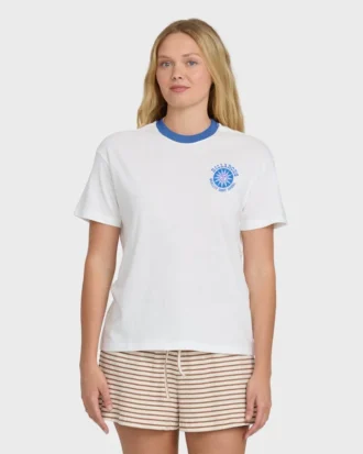 Sun Echoes Kurzarm-T-Shirt aus Baumwolle mit Grafik