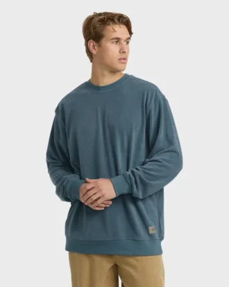 Sweatshirt mit Rundhalsausschnitt und Flamm-Effekt
