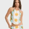 Tides Calling Gewebtes Neckholder-Oberteil