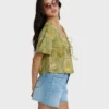 Totally Tropic Kurzarm-Web-Oberteil