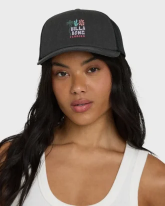 Trucker-Cap mit Blumenblockmuster