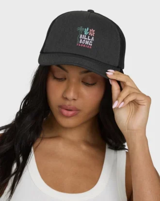 Trucker-Cap mit Blumenblockmuster