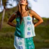 Rock mit Wave-Washed-Print Rock mit Wave-Washed-Print