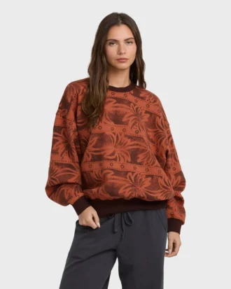 Vida Palms Sweatshirt mit Rundhalsausschnitt Vida Palms Sweatshirt mit Rundhalsausschnitt