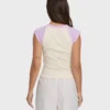 Wanderer Shorts aus gewebtem Stoff mit lila Streifen Wanderer Shorts aus gewebtem Stoff mit lila Streifen