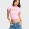 Wonderful Garden Kurzarm-Strick-T-Shirt