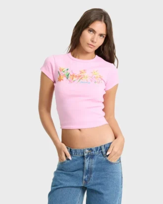 Wonderful Garden Kurzarm-Strick-T-Shirt