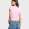 Wonderful Garden Kurzarm-Strick-T-Shirt