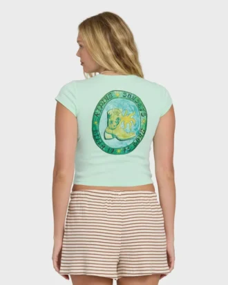 World Wanderer Kurzarm-Strick-T-Shirt